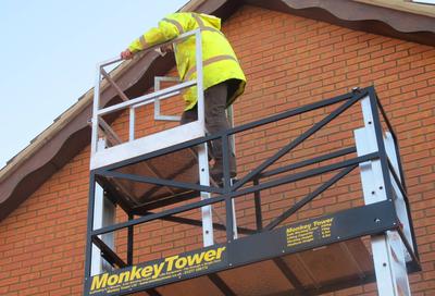 Monkey Tower   being lifted